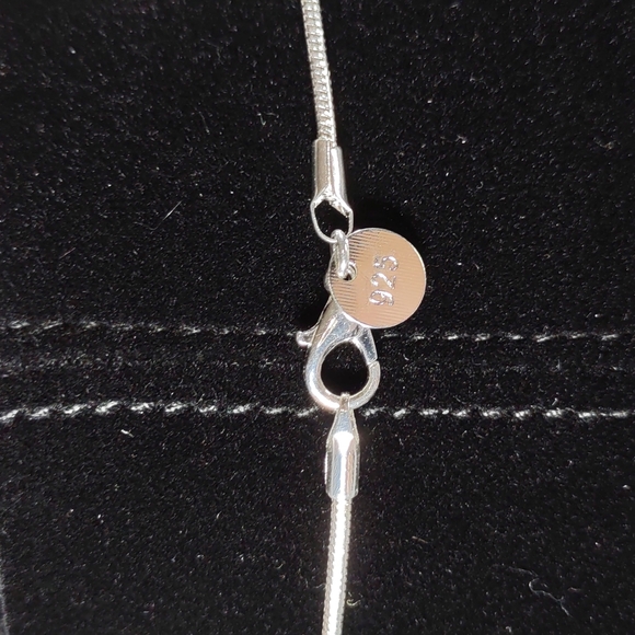 Sterling Silver "Freeform Garnets" Necklace - Picture 5 of 8